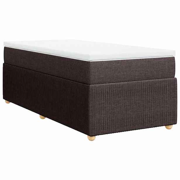 vidaXL Box spring postel s matrací tmavě hnědá 80x200 cm textil