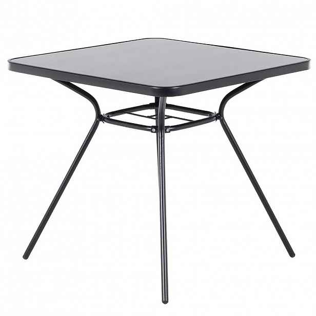 Beliani ZAHRADNÍ STŮL Ocel černý 80/80 cm Livo