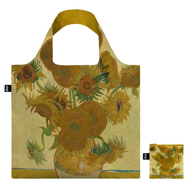 Skládací nákupní taška LOQI VINCENT VAN GOGH Sunflowers in a Vase