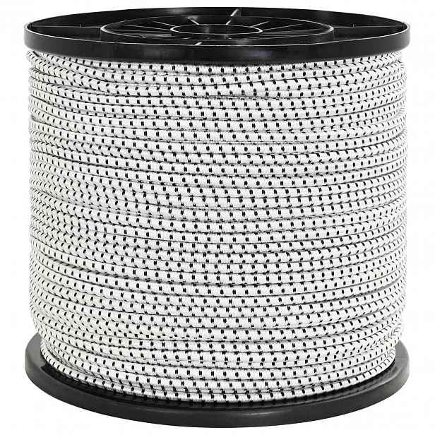 vidaXL Bungee šňůry 4 mm Černá a bílá PP a guma