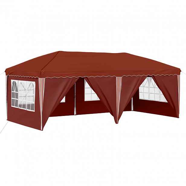 vidaXL Párty stan s výsuvným stánkem 575 x 288 x 245 cm Cihlová