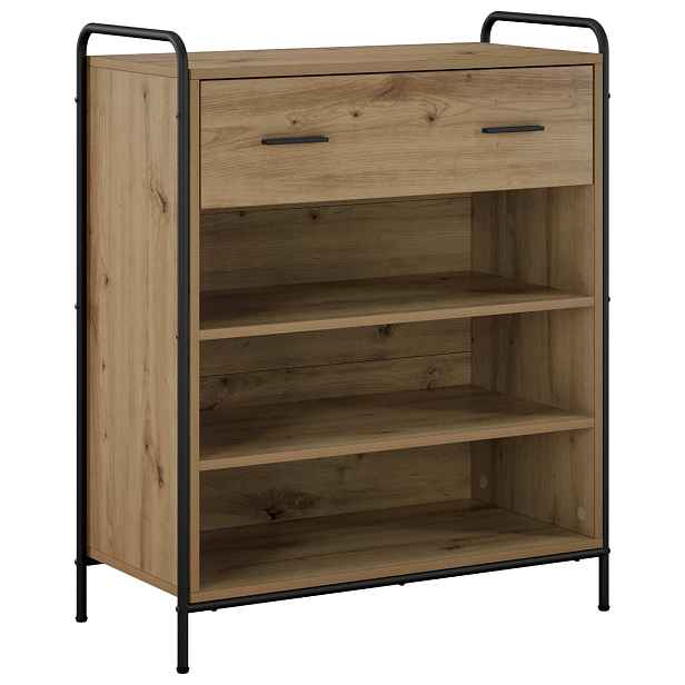 vidaXL Skříň na obuv 76 x 36,5 x 93 cm Kompozitní dřevo Dub artisan