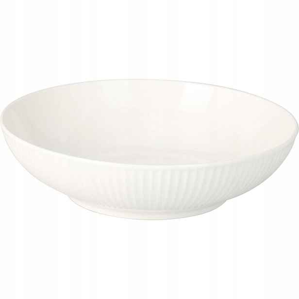 Hluboký talíř Gastro, bílý, žebrovaný design, průměr 200 mm 6 ks