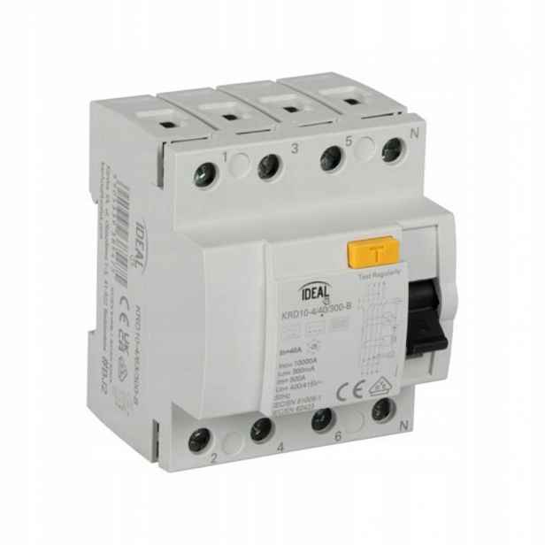 Proudový spínač KRD10 4P 40A 300mA B Ideal