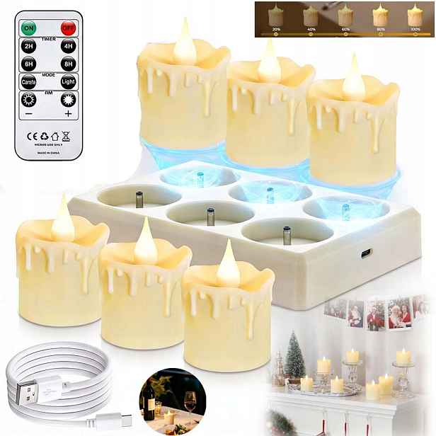 Svíčka Led Lampička Na Baterie 7 CM Čajová Svíčka Vložka Hřbitovní Svíčka Teplé Světlo
