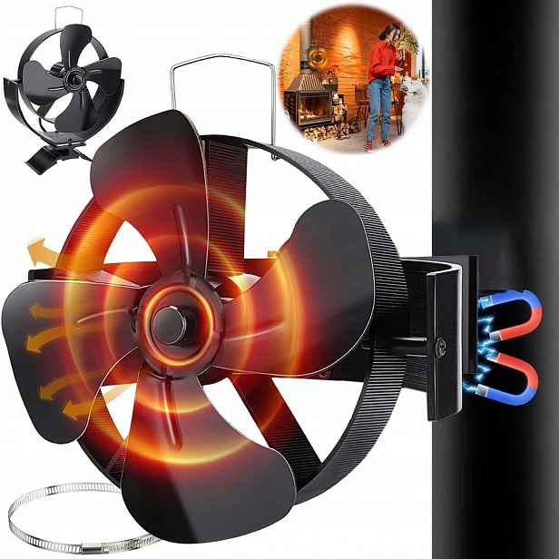 Teplovzdušný Krbový Ventilátor, Termoelektrický Ventilátor, Tichý, Výkonný