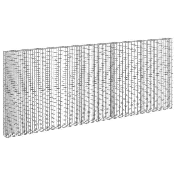 vidaXL Gabion s drátem 3,5 mm a síťkou 5x10 cm 500x20x200 cm