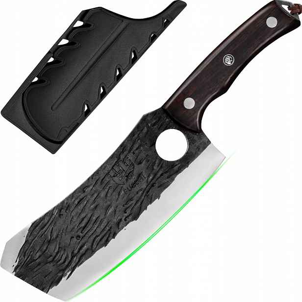 Fullhi Nůž šéfkuchaře Ocel Uhlíková 29 cm Japonský styl Dřevěná rukojeť