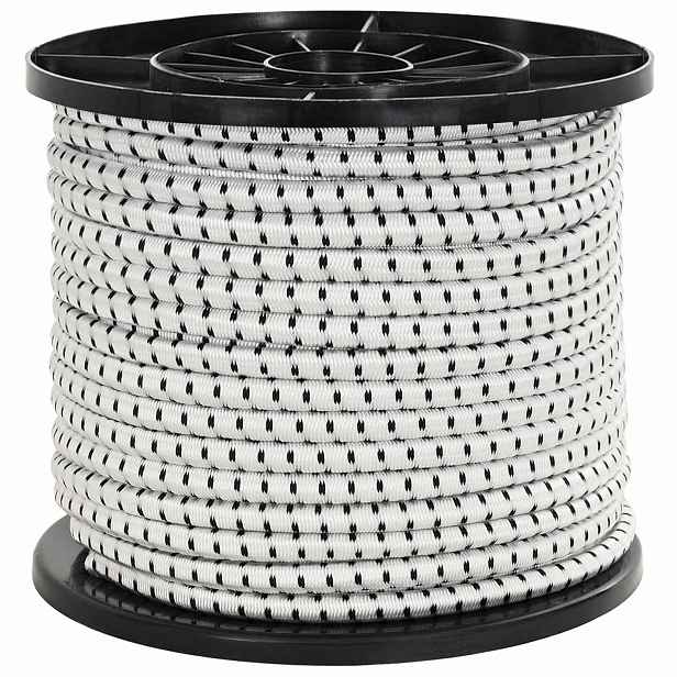 vidaXL Bungee šňůry 10 mm Černá a bílá PP a guma