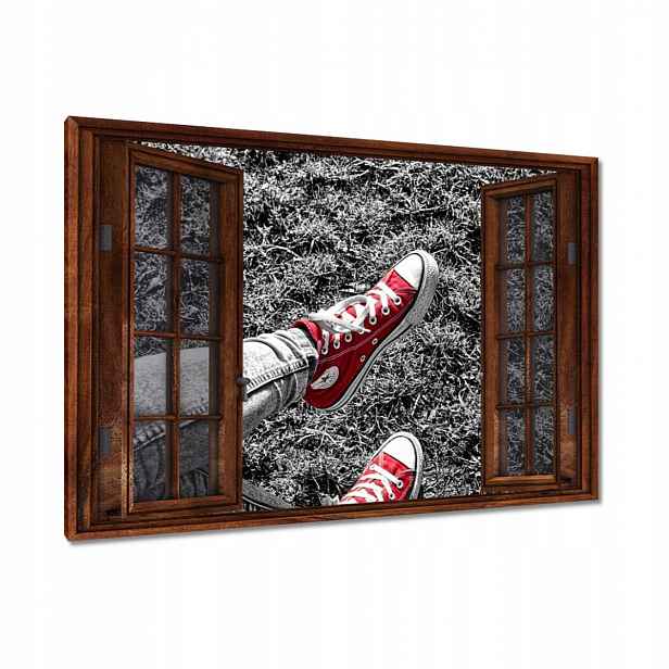 Obrazy 120x80 Červené tenisky Boty