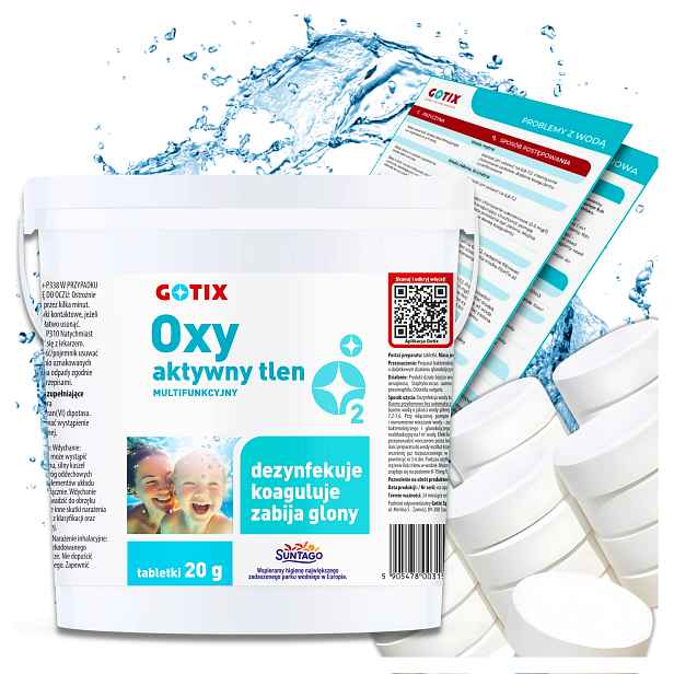 Aktivní kyslík do bazénu Tablety Multi Bazénová chemie Místo chloru 3 kg