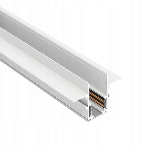 Magnetická podomítková lišta pro desky G-k 12.5 mm Bílá 1 m 48VDC Smart Track