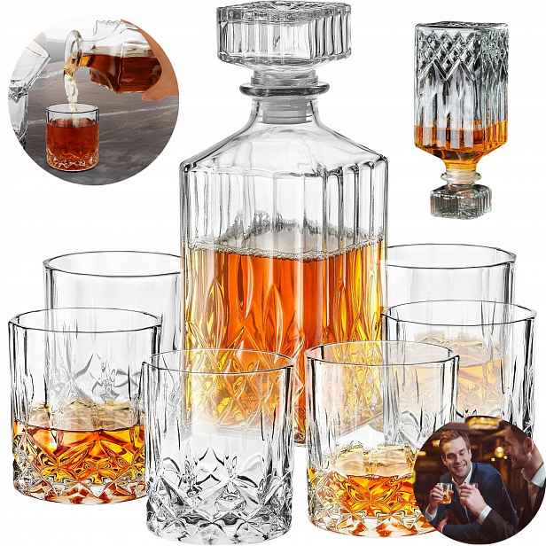 Sada Karafa 6 Sklenic Vynikající Na Whisky Dárek Pro Chlapa K Narozeninám