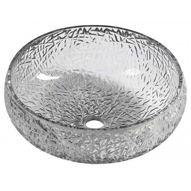 Sapho Beauty - Umyvadlo na desku, průměr 42 cm, bez přepadu, černá/sklo TY306