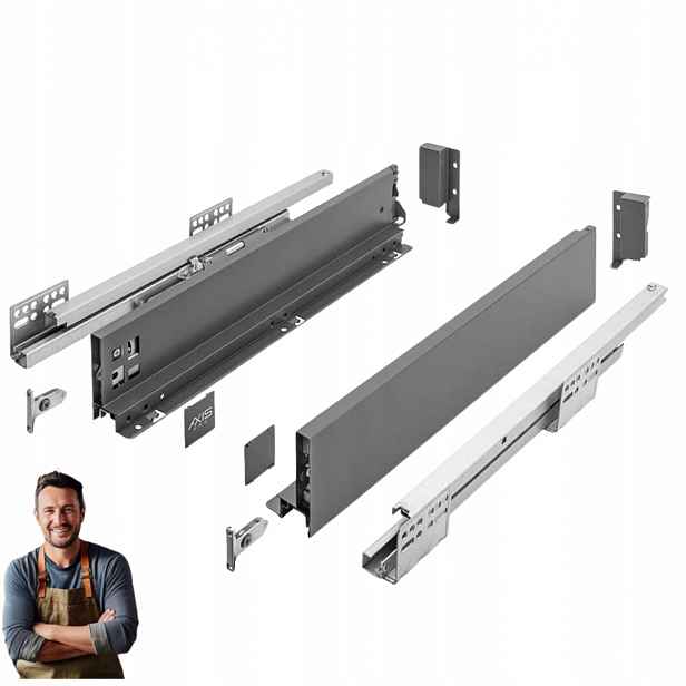 Šuplík Gtv Axis Pro 450 mm antracit pod troubu H-69