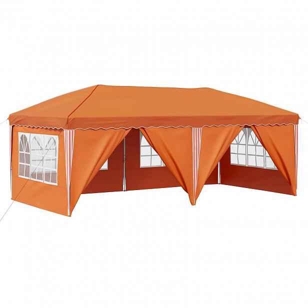vidaXL Párty stan s výsuvným stánkem 575 x 288 x 245 cm Oranžová