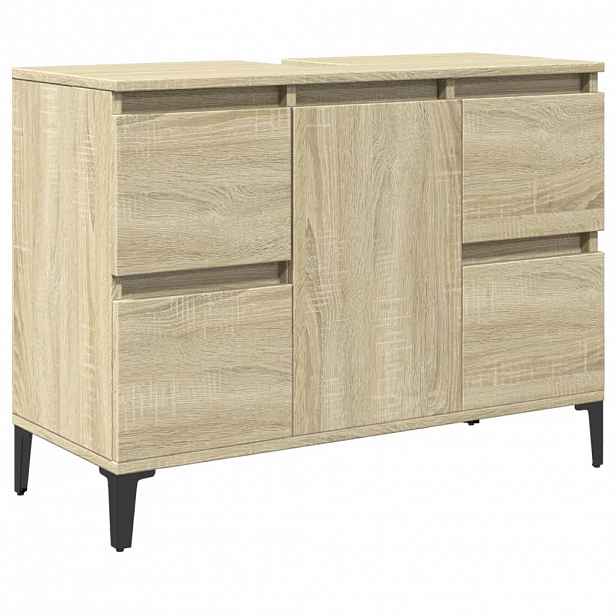 vidaXL Skříňka pod umyvadlo dub sonoma 80x33x60 cm kompozitní dřevo