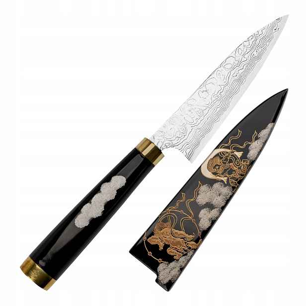Takeshi Saji Art Fuji Raijin Kuty R-2 Japonský Nůž Univerzální 13 cm a Saya