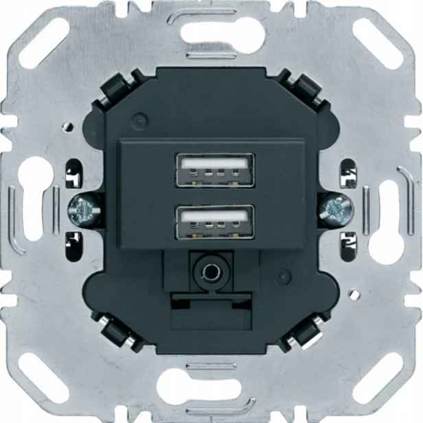 Berker One.Platform – zásuvka 2xUSB typu A antracit