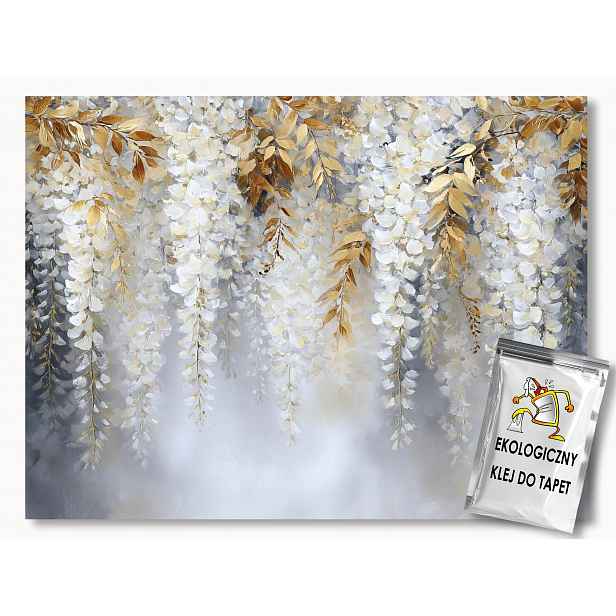 Fototapeta Flizelina Zahrada Bílé Květy Wisteria Bez Glamour 312x219 130g