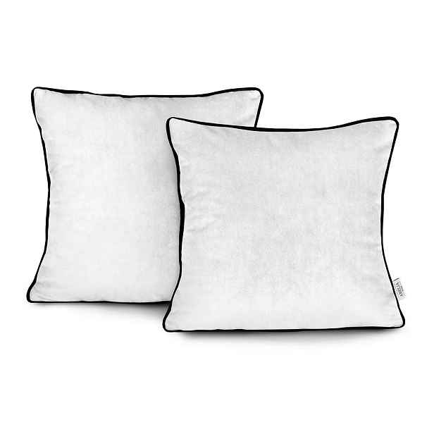 Restilo Povlaky na polštáře AmeliaHome Velvet Piping bílé, velikost 45x45