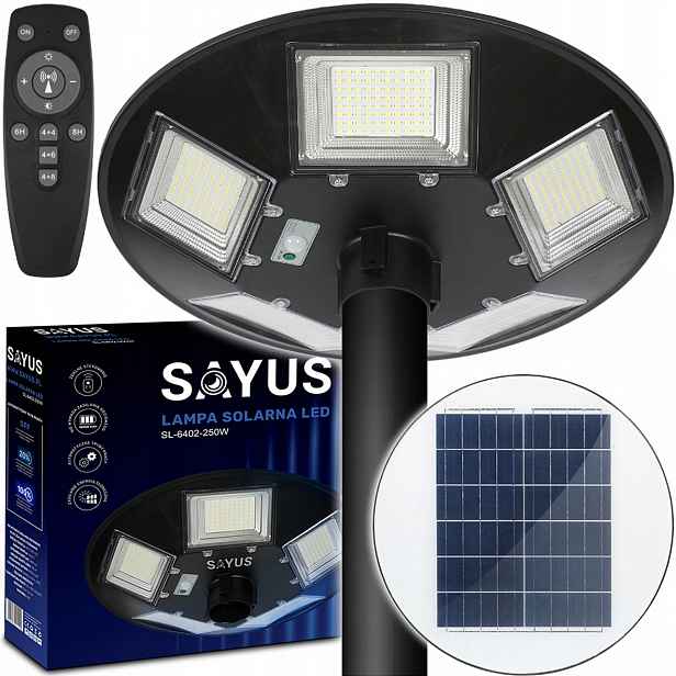 Solární Lampa Led Zahradní Pouliční Lampa S Pohybovým Senzorem Ovladač Ufo