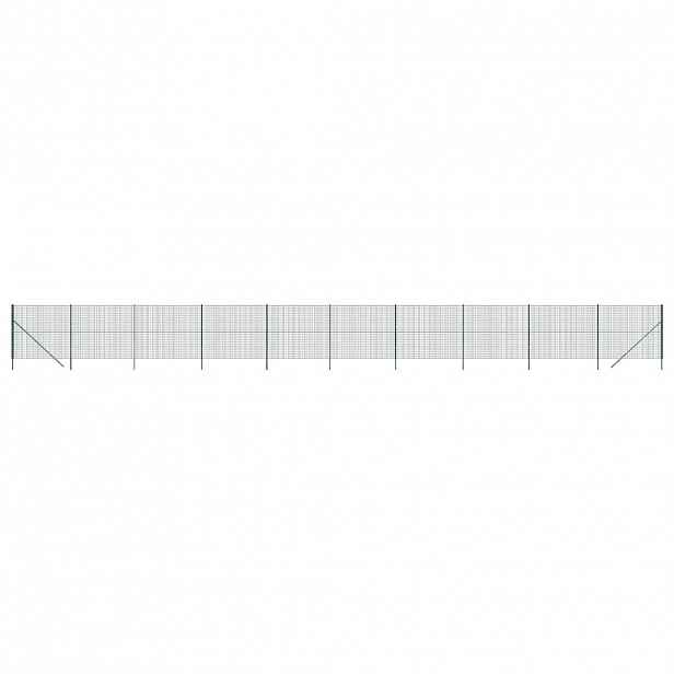 vidaXL Drátěné pletivo zelené 2 x 25 m pozinkovaná ocel
