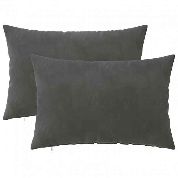 vidaXL Povlak na polštář 2 pcs HEERLEN Tmavě šedá 30 x 50 cm Samet