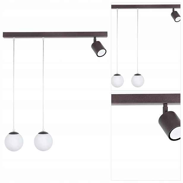 Závěsná lampa Tavira hnědá, moderní, nad kuchyňským ostrovem Sigma Lighting
