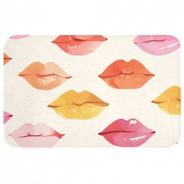 OnlyWow KOUPELNOVÁ PŘEDLOŽKA Rty - barevné - lesklé 80x50 cm