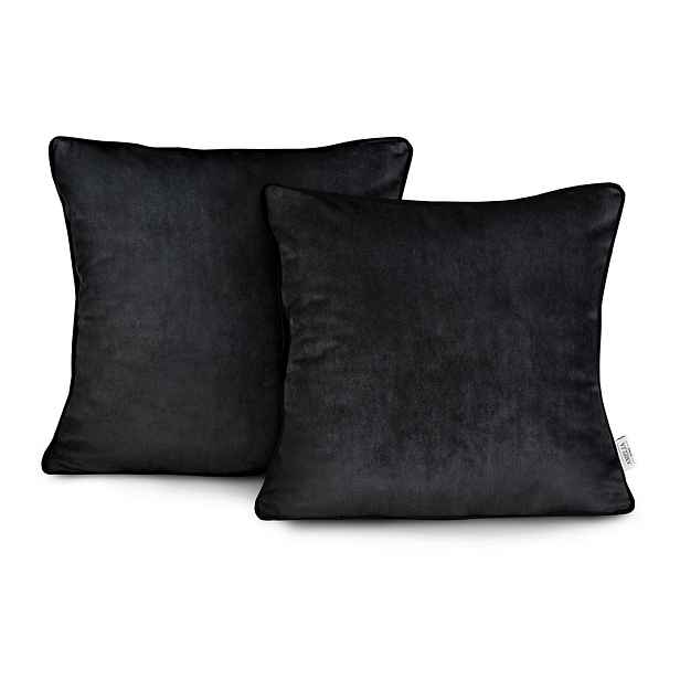 Restilo Povlaky na polštáře AmeliaHome Velvet Piping černé, velikost 45x45
