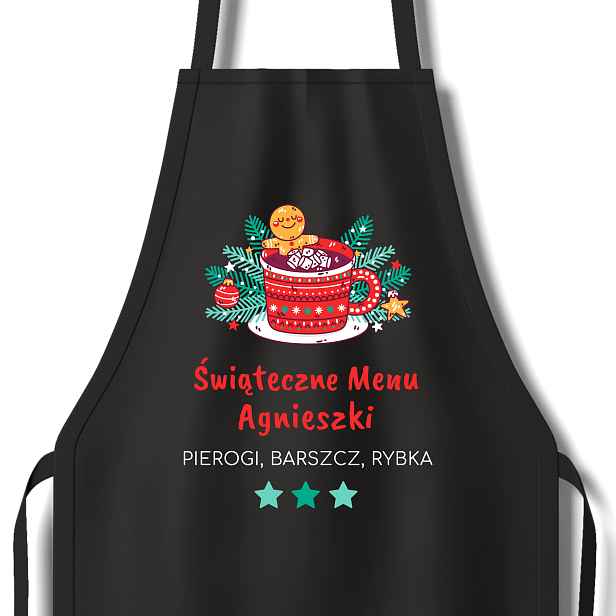 Vánoční zástěra Dárek pro Mikuláše Personalizovaný vzor Kreator Jméno