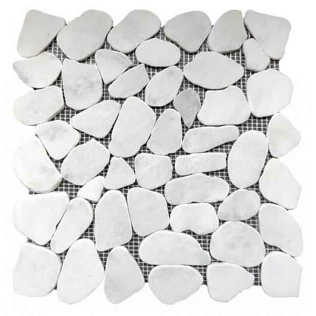Kamenná mozaika Premium Mosaic Stone bílá 31x31 cm mat STMOSWHW (bal.1,000 m2)