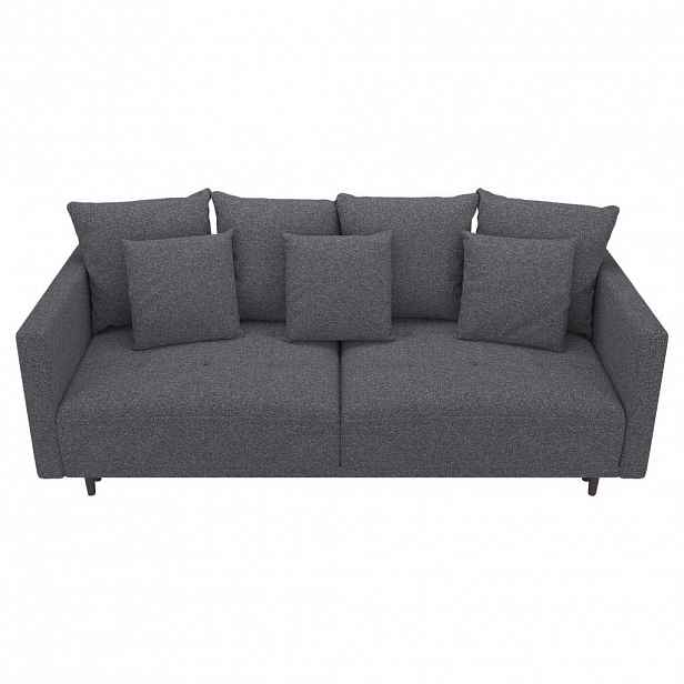 MID.YOU ROZKLÁDACÍ POHOVKA, textil, tmavě šedá