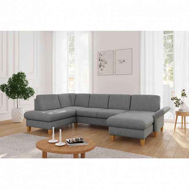Sit & More SEDACÍ SOUPRAVA, textil, šedá