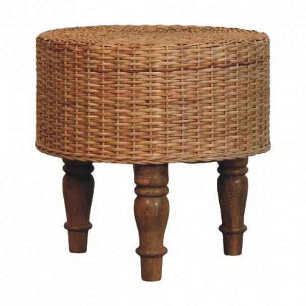 Artisan Furniture LAVIČKA čalouněná bouclé kůží, nohy v severském stylu, béžová a hnědá