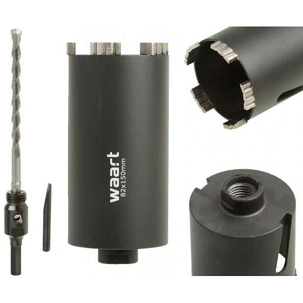 Korunkový Vrták Na Betonu Diamantový Turbo 82 mm Dlouhý Hex Adaptér