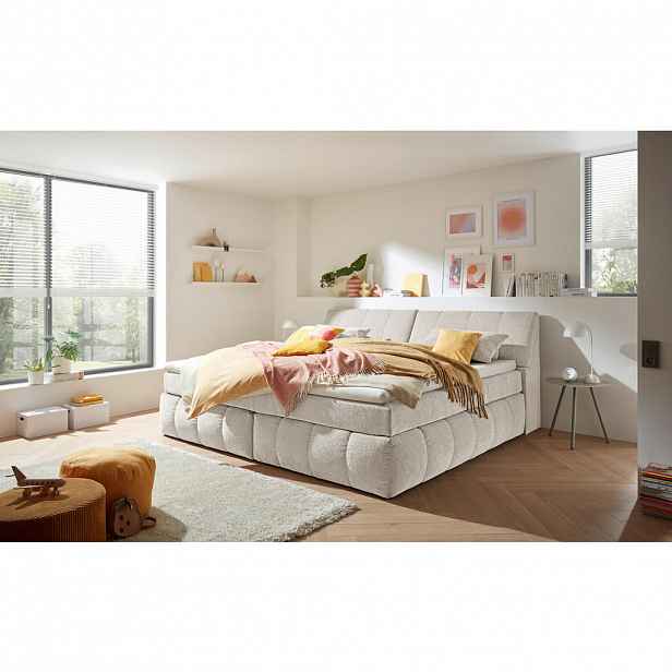 MID.YOU POSTEL BOXSPRING, 240/200 cm, krémová