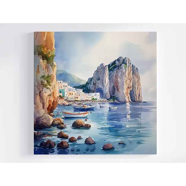 Obraz Na Plátně Obraz Na Plátně Itálie Ostrov Capri Moře Cestování Dovolená 50x50