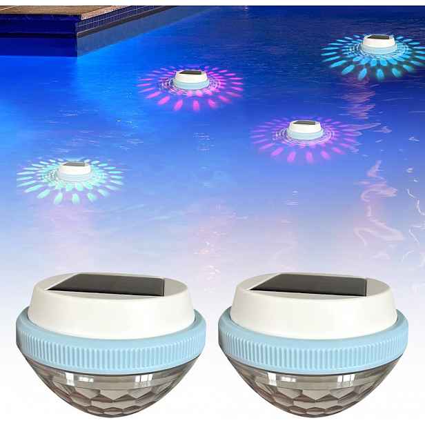 Solární Osvětlení Bazénu Rgb, 8 Světelných Režimů, 2 Kusy