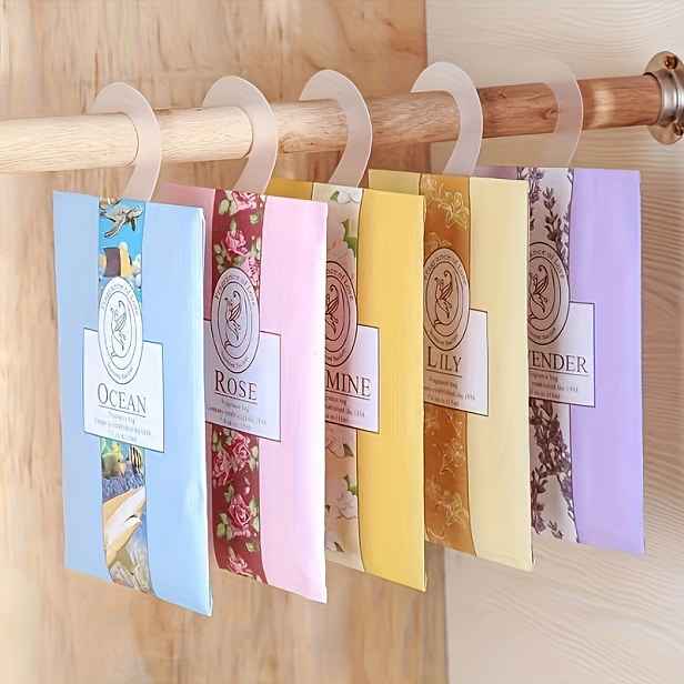 TEMU Náhodné 5 ks vzkazů s potiskem, deodorizéry do šatníku, zásuvek a kufrů, lehké přenosné tašky, domácí deodorizéry, nezbytnosti do bytu, školní