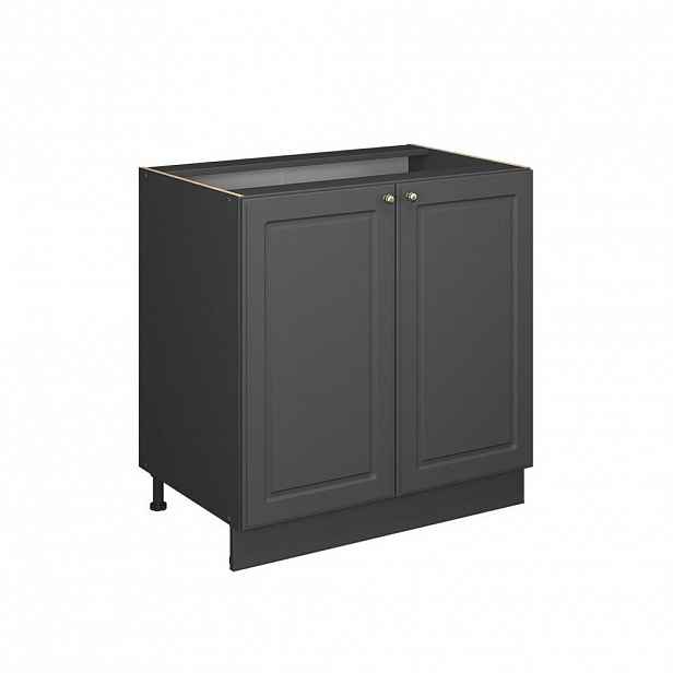 Vicco SPODNÍ SKŘÍŇKA KUCHYŇSKÉ LINKY Fame-Line, Anthrazit-Gold Landhaus/Antracit, 80 cm bez pracovní desky
