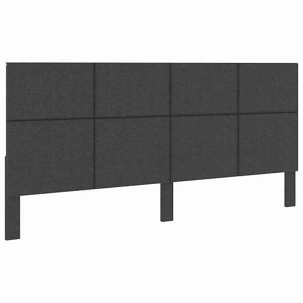 vidaXL Čelo postele tmavě šedé textil 200 x 200 cm