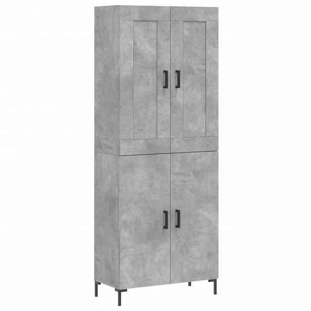 vidaXL Skříň highboard betonově šedá 69,5x34x180 cm kompozitní dřevo