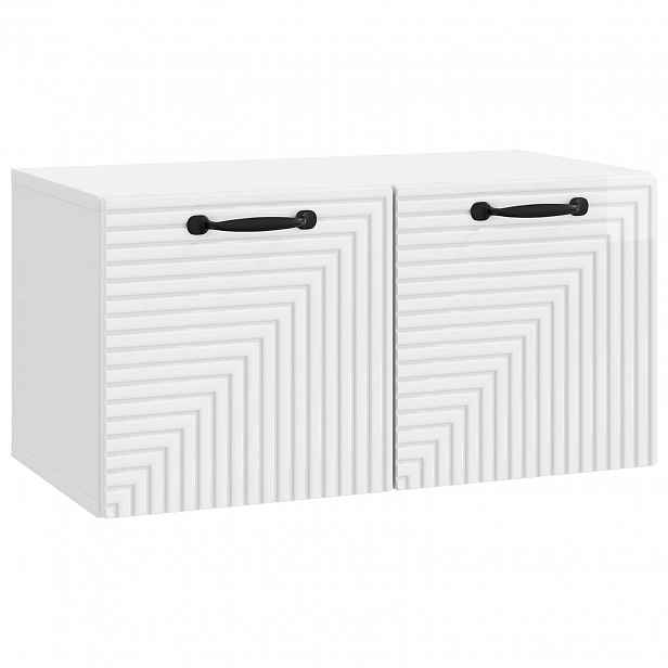 vidaXL Nástěnná TV skříň Bílá s vysokým leskem 59,5 x 31 x 30 cm