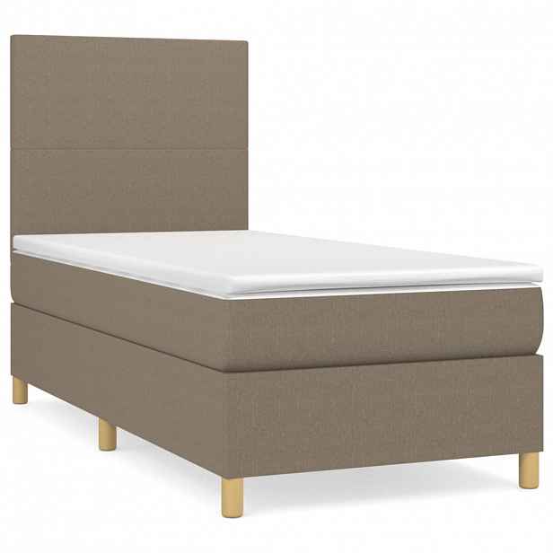 vidaXL Box spring postel s matrací taupe 90x190 cm textil