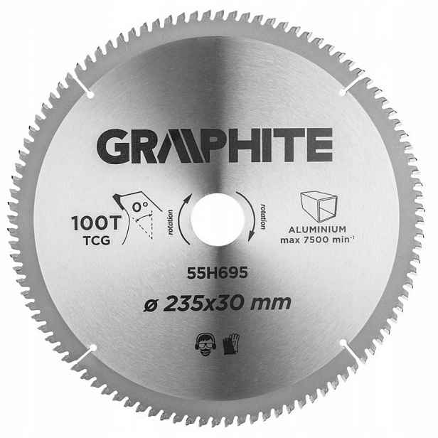 Kotouč pro pilu vidlicový 235x30mm100T Alu 55H695 Graphite