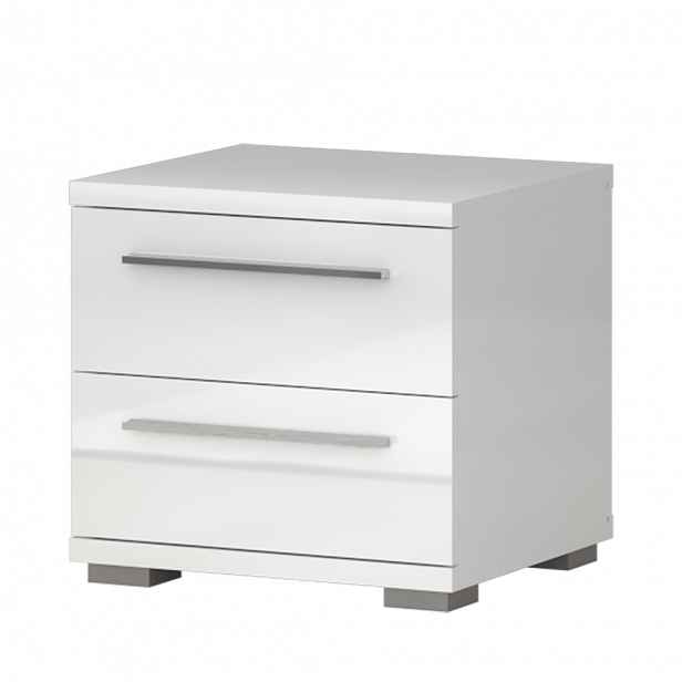 Noční stolek PIANO NS2/PN bílá lesk