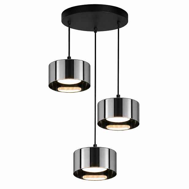 Závěsné Stropní Svítidlo Led Lustr do pokoje Černá Kulatý Nastavitelná