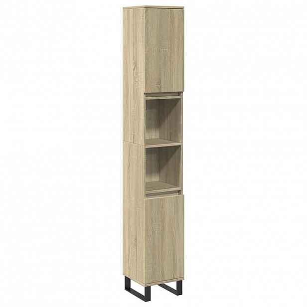 vidaXL Koupelnová skříňka dub sonoma 30 x 30 x 190 cm kompozitní dřevo